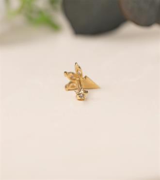 Lotuslu Koni Piercing (Tragus)