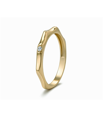 Tek Taşlı Konkav Yüzük