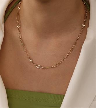 Yıldızlı Zincir Mix Kolye