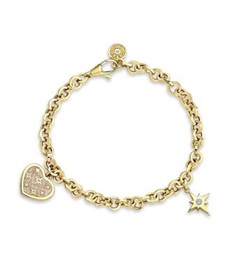 Cetaş Pudra Mineli Kalp Bileklik