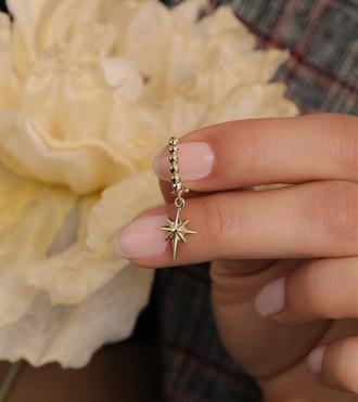 Kutup Yıldızı Toptop Halka Küpe