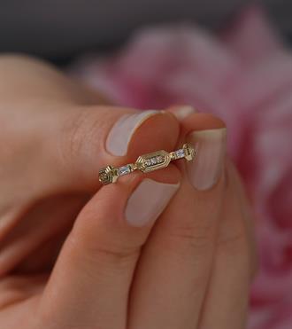 Baget Taşlı İkon Yüzük