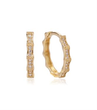 Taşlı Kemik Halka Küpe