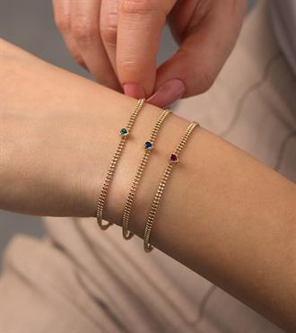 Renkli Kalpli Top Top Bileklik