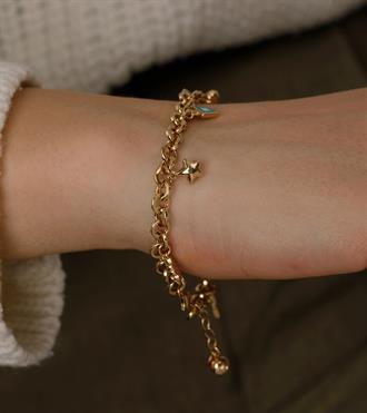 Charmlı Doç Zincir Bileklik