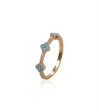 Firuzeli Yonca Tria Yüzük