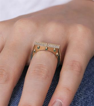 Yeşil Taşlı Andre Yüzük