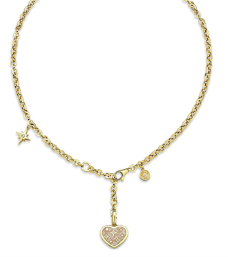 Cetaş Pudra Mineli Kalp Kolye