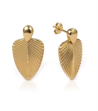 Çizgili Yaprak Küpe