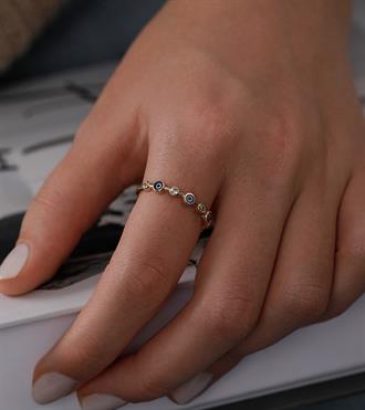 Taşlı Nazar Yüzük