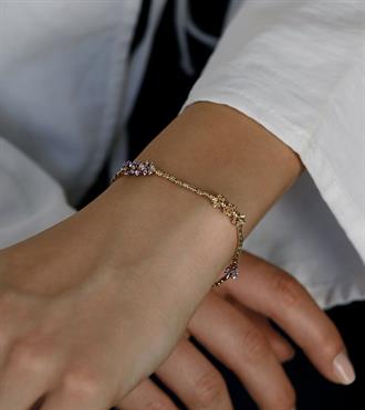 İtalyan Renkli Çiçekli Bileklik