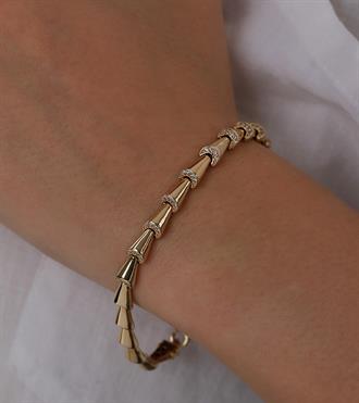 Taşlı Koni Dizilim Bileklik