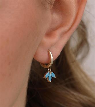 Firuzeli Lotus Küpe