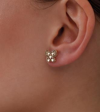 Kelebek Vidalı Küpe