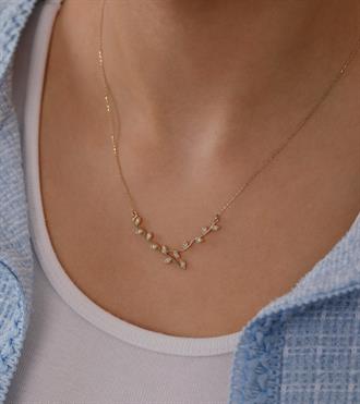 Taşlı Sarmaşık Kolye