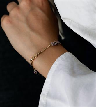 İtalyan Renkli Çiçekli Bileklik