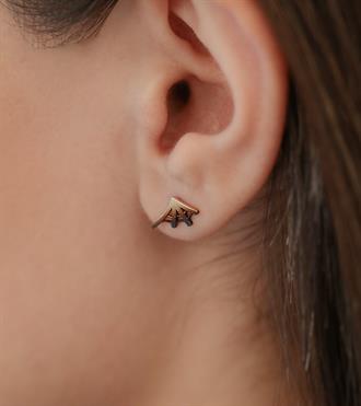 Örümcek Ağı Vidalı Küpe