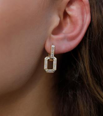 Baget Taşlı Ataç Küpe