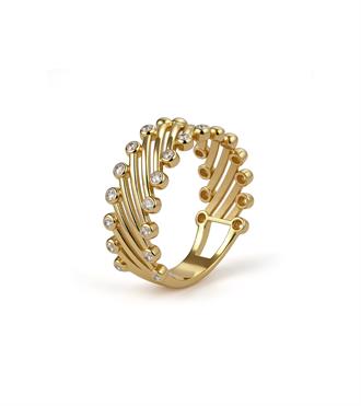 Taş Şeritli Verev Yüzük