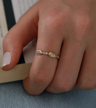 Baget Taşlı İkon Yüzük