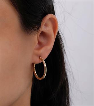 Çizgili Halka Küpe