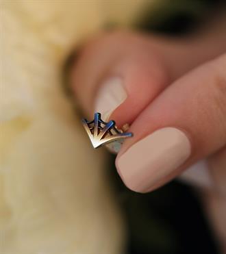 Örümcek Ağı Vidalı Küpe