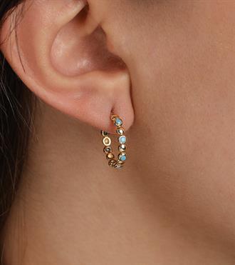 Firuze Toplu Halka Küpe