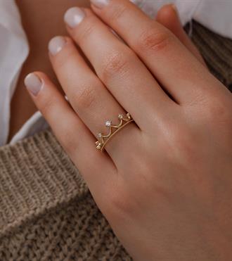 Taşlı Taç Yüzük