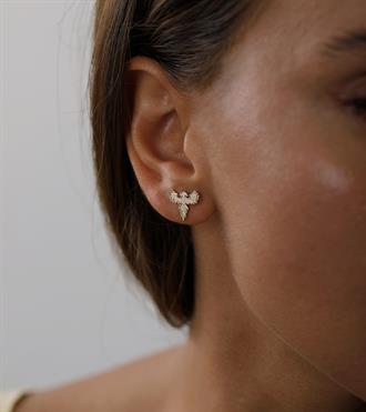 Anka Tasarım Vidalı Küpe