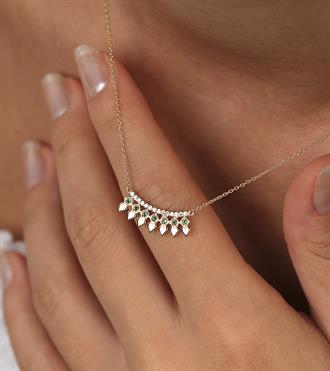 Yeşil Taşlı Zirvex Kolye