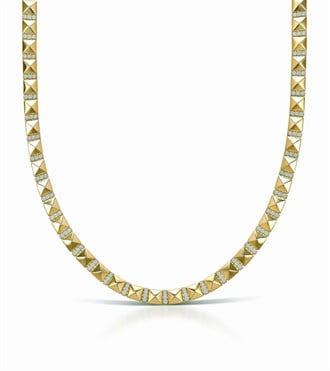 Taş Bloklu Piramit Kolye