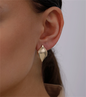 Çizgi Desenli Damla Küpe