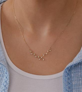 Taşlı Sarmaşık Kolye