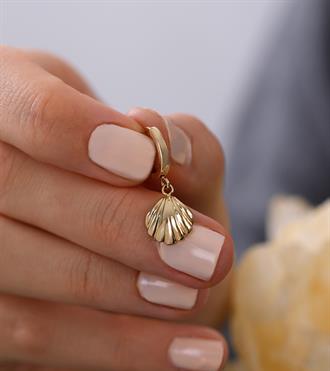 Midye Sallantılı Küpe