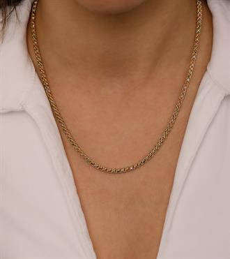 Renkli Taşlı Doç Zincir Kolye