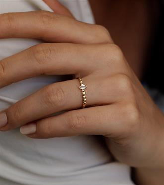 Bagetli Mini Prizma Yüzük