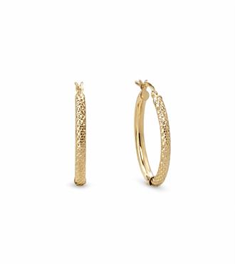 Dokulu Oval Halka Küpe