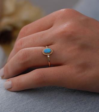 Aqua Vintage Yüzük