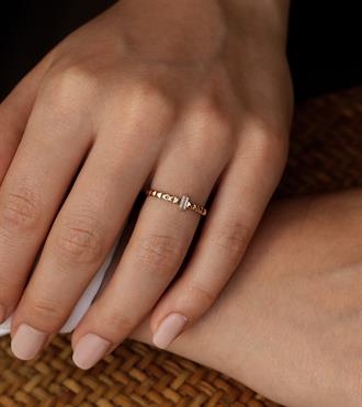 Bagetli Mini Prizma Yüzük