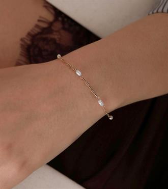 İncili Ataç Minimal Bileklik