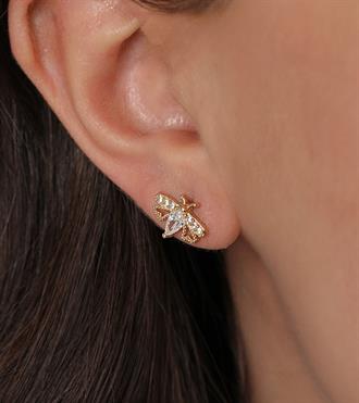 Böcek Vidalı Küpe