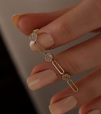 Taşlı Halka Ataç Küpe