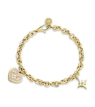 Cetaş Pudra Mineli Kalp Bileklik