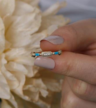 Firuze Taşlı İkon Yüzük