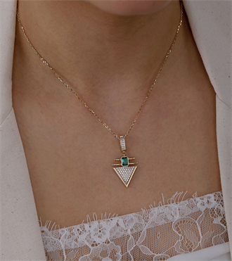 Trigon Kolye Ucu-Yeşil