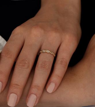 Taşlı Mini Sarmal Yüzük