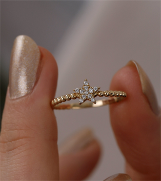 Mini Yıldızlı Top Top Yüzük