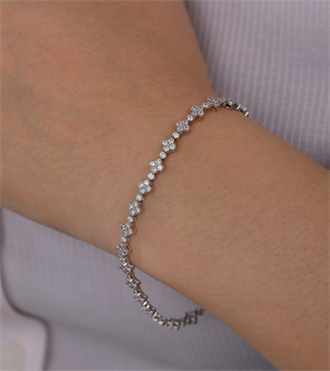 Taşlı Yonca Su Yolu Bileklik