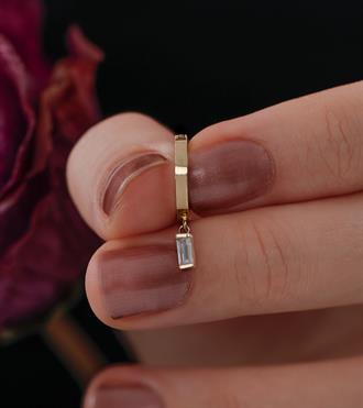 Baget Taş Sallantılı Küpe