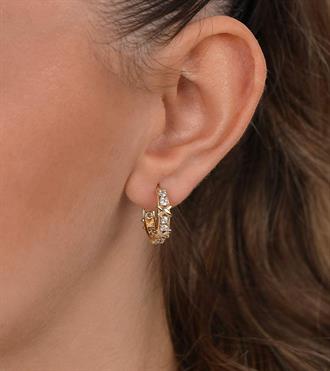 X Detaylı Halka Küpe